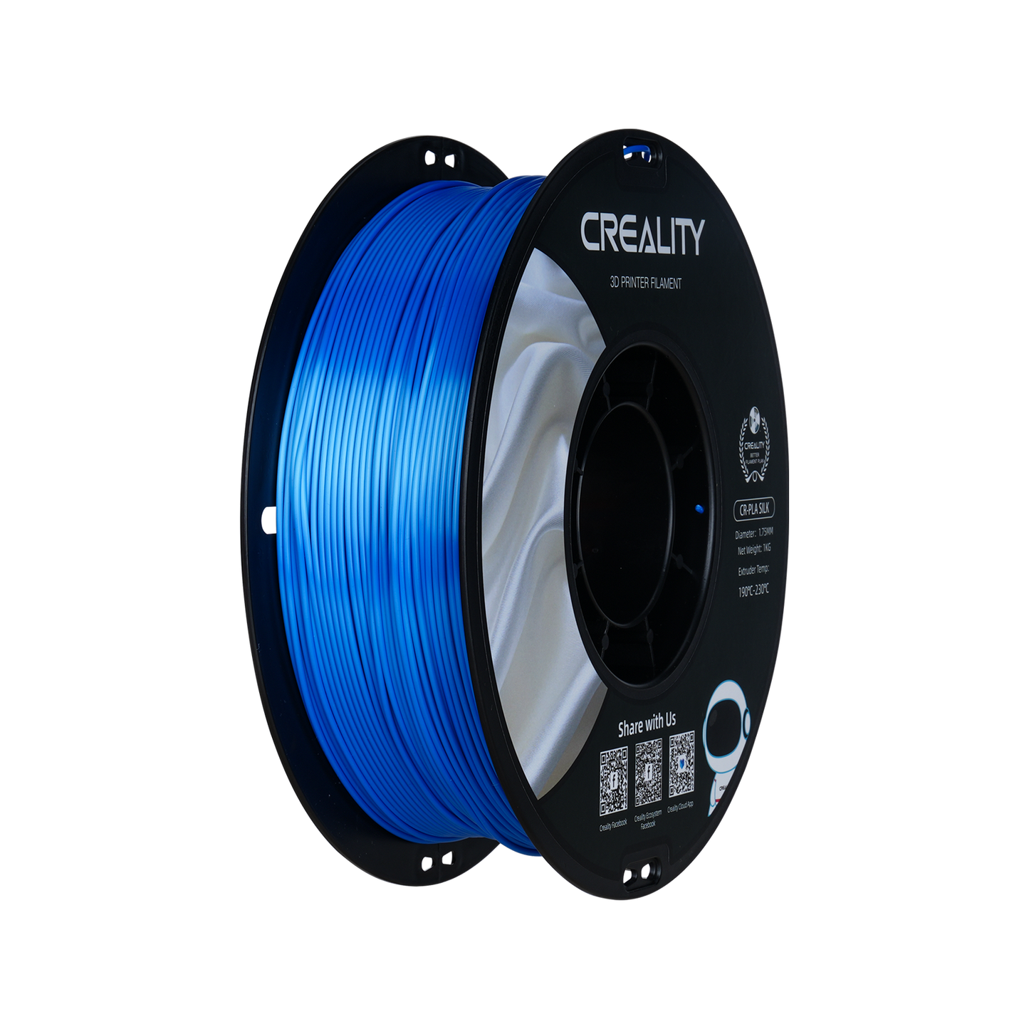 Filamento Creality PLA Silk seda 1.75mm 1kg — Azul