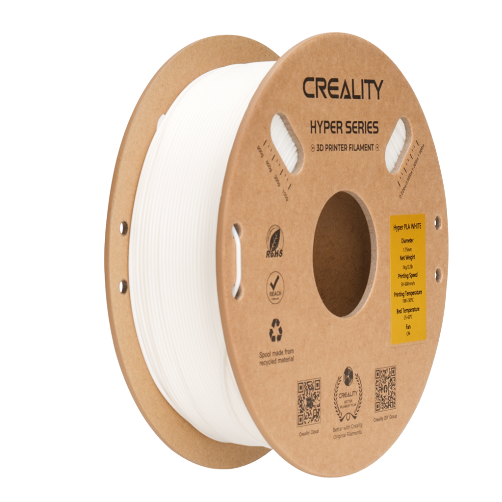 Filamento Creality Hyper PLA alta velocidad 1.75mm 1kg — Blanco