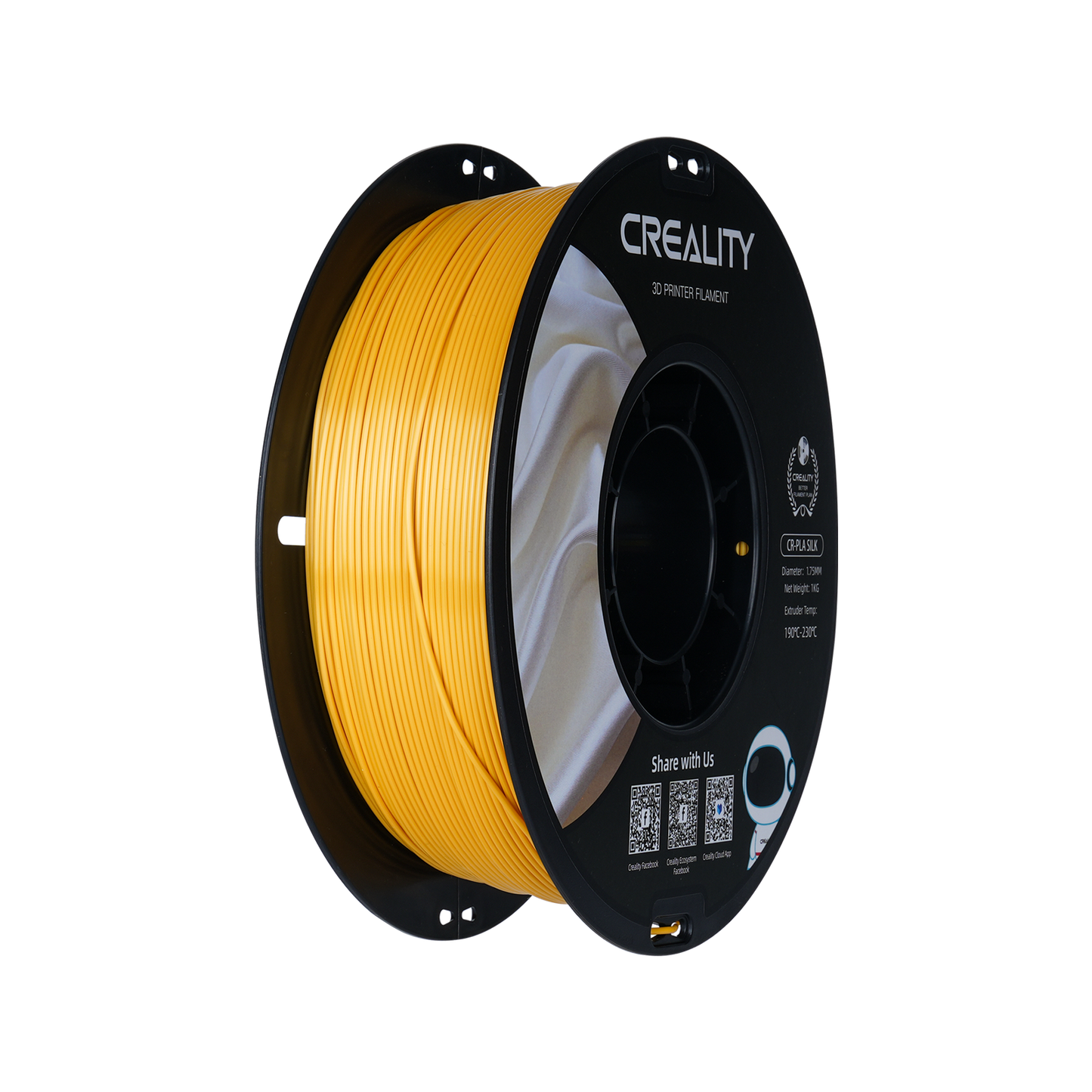 Filamento Creality PLA Silk seda 1.75mm 1kg — Dorado