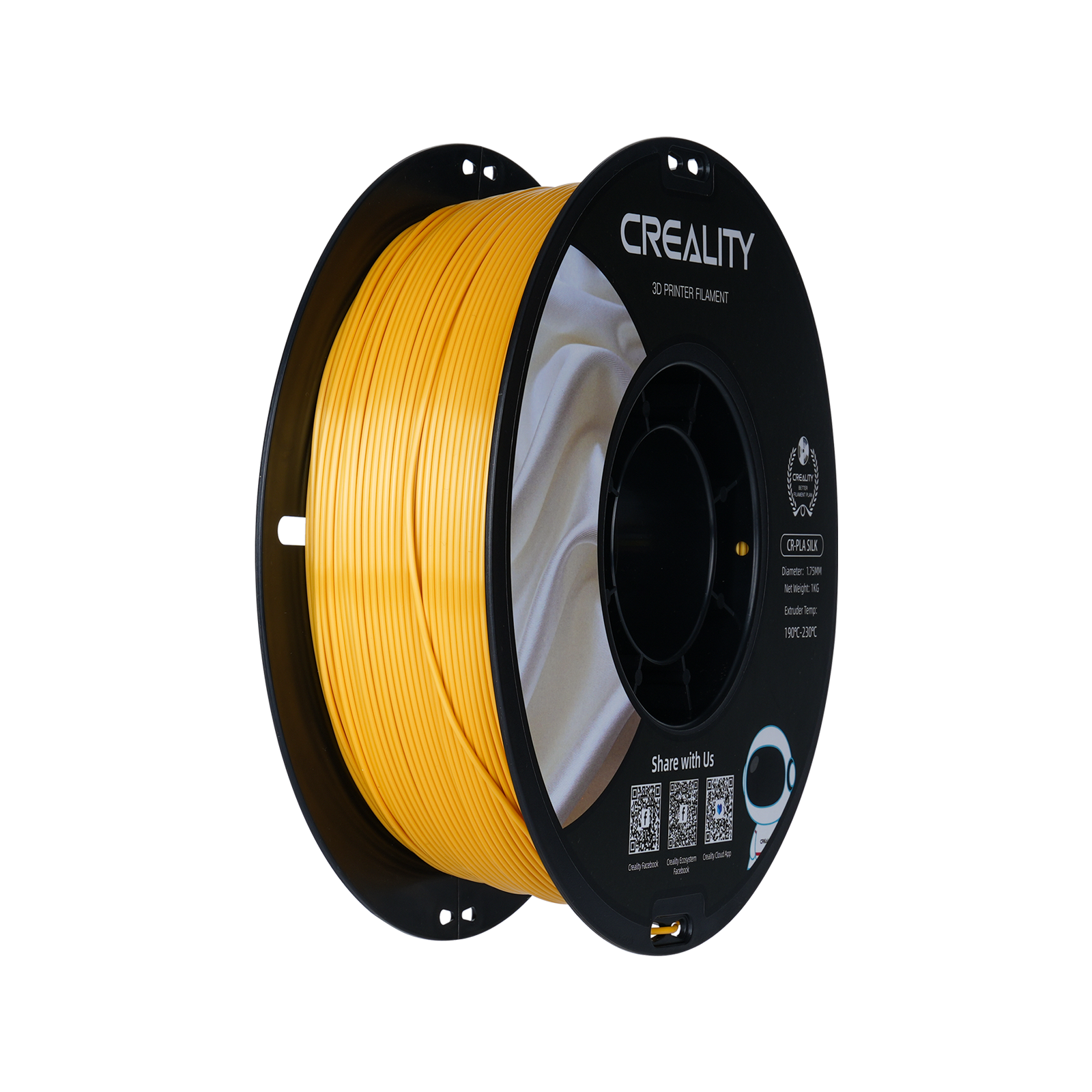 Filamento Creality PLA Silk seda 1.75mm 1kg — Dorado
