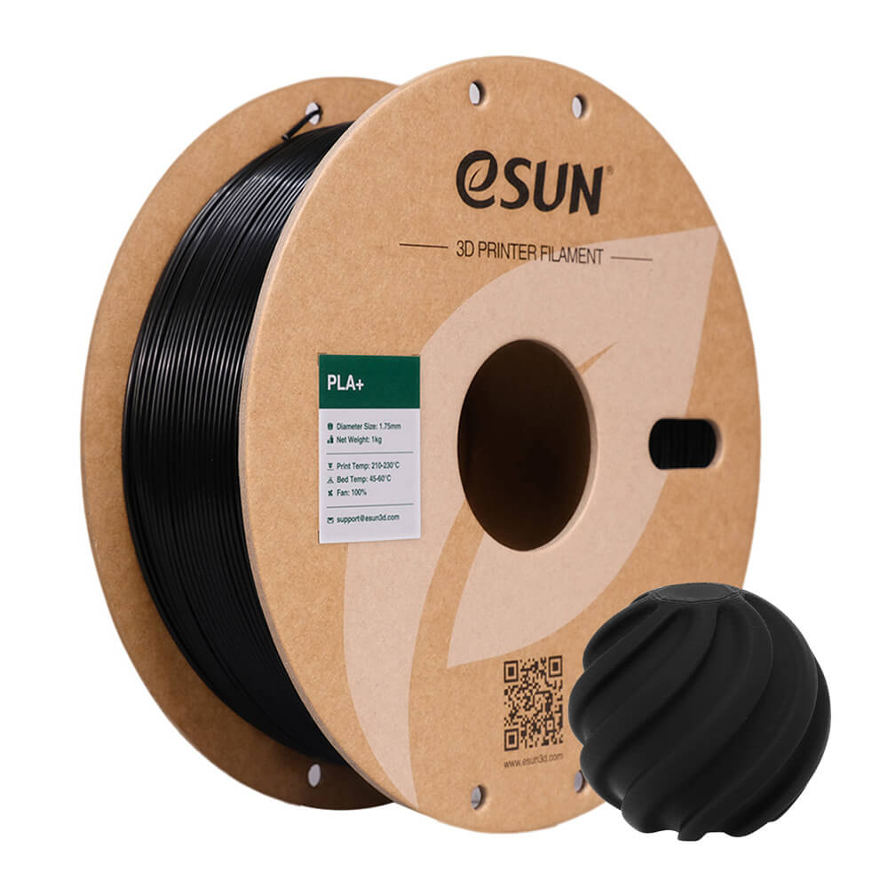 Filamento eSUN PLA+ 1.75mm 1kg — Negro