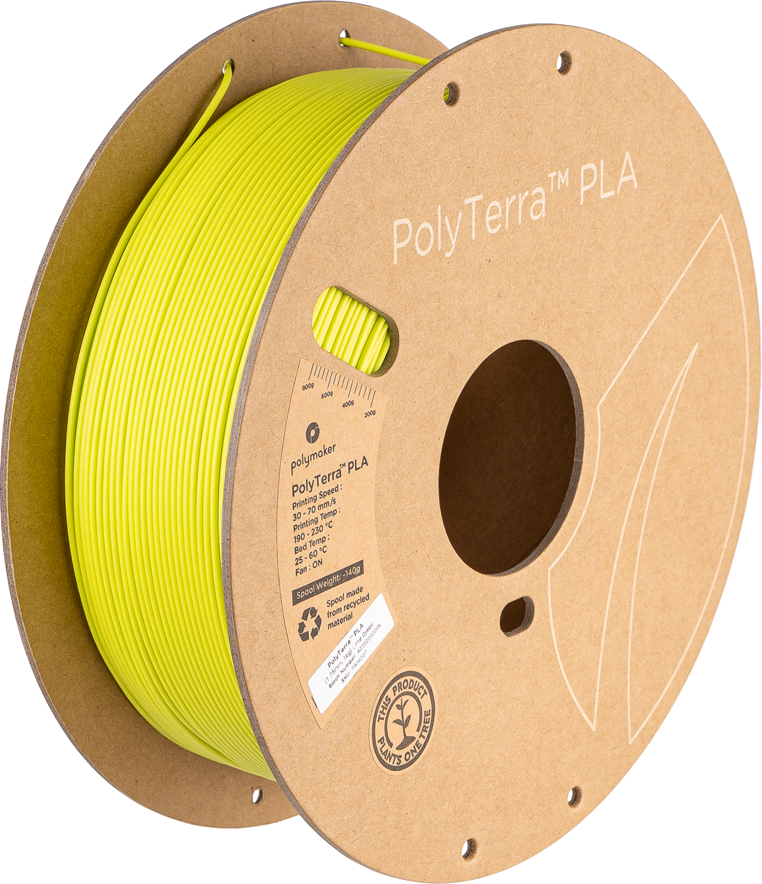 Filamento Polymaker PolyTerra PLA 1.75mm 1kg