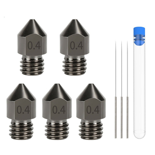 Boquilla acero endurecido 0.4mm (MK8 / E3D V6)