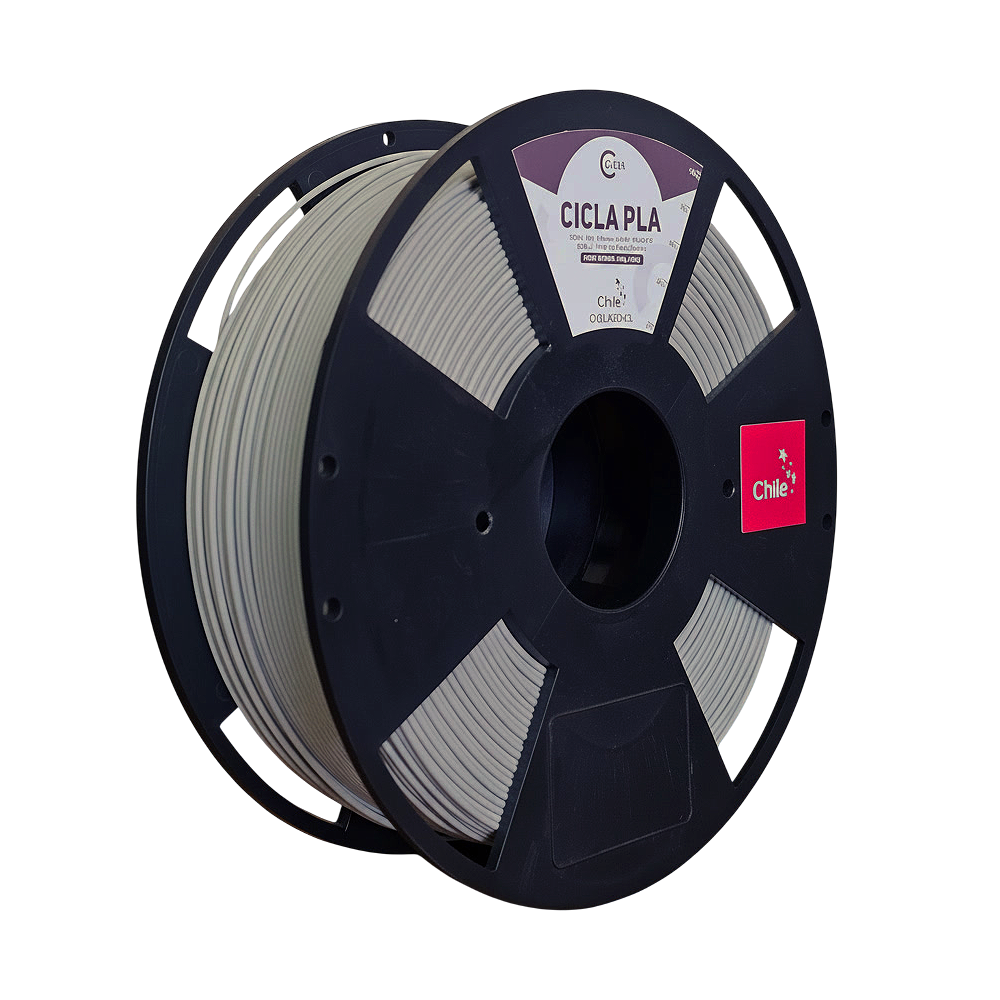 Filamento Cicla PLA 1.75mm 1kg — fabricado en Chile — Gris
